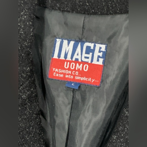 Vintage Grey Wool Blend Coat (Men's Large, Fits Women’s M/L Boyfriend Style) - Picture 5 of 13